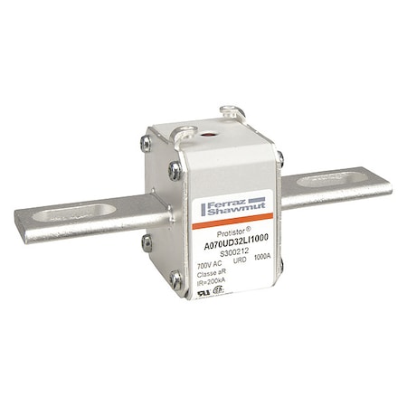 Semiconductor Fuse, A070 Series, 1000A, Fast-Acting, 700V AC, Square MPN:S300212