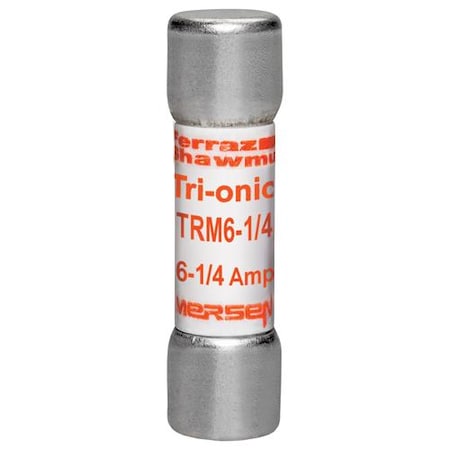 Midget Fuse, TRM Series, Time-Delay, 6.25A, 250V AC, 10kA MPN:TRM6-1/4