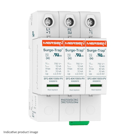 Surge Protection Device, 1000V DC, 3 Poles MPN:83020141