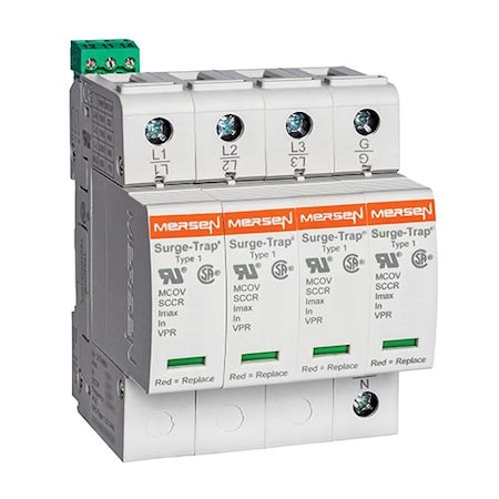 Surge Protection Device, 3 Phase, 120/208V AC, 4 Poles, 5 Wires MPN:STP208YN07M