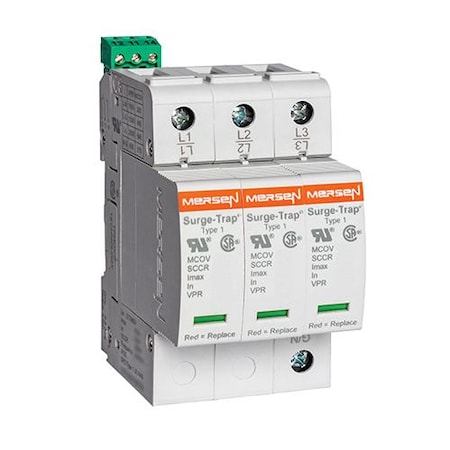 Surge Protection Device, 3 Phase, 240V AC, 3 Poles, 2 Wires MPN:STP240D07M