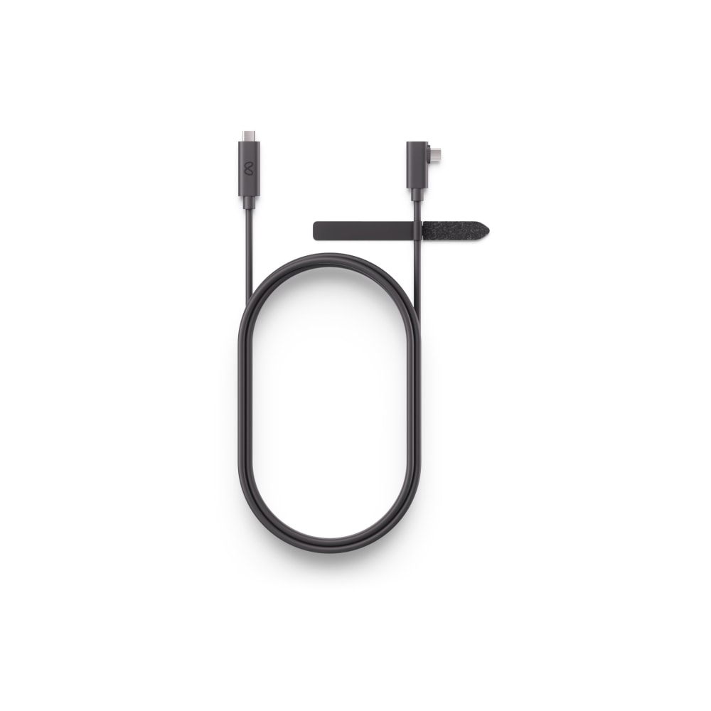 Meta Link - Virtual reality headset cable - 24 pin USB-C (M) right-angled to 24 pin USB-C (M) straight - USB 3.2 Gen 1 - 3 A - 16.4 ft - black - MPN:301-00311-01