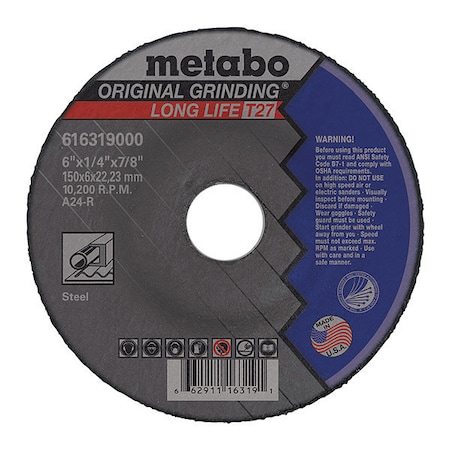 Grinding Wheel, T27, A24R, 6