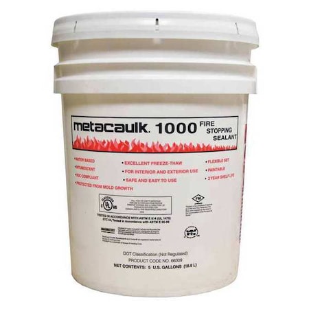 Fire Barrier Sealant, Pail, 5 gal. MPN:66309