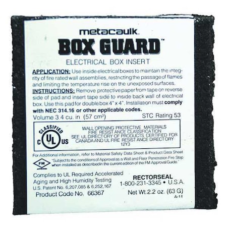 Fire Barrier Pad, 3-11/16