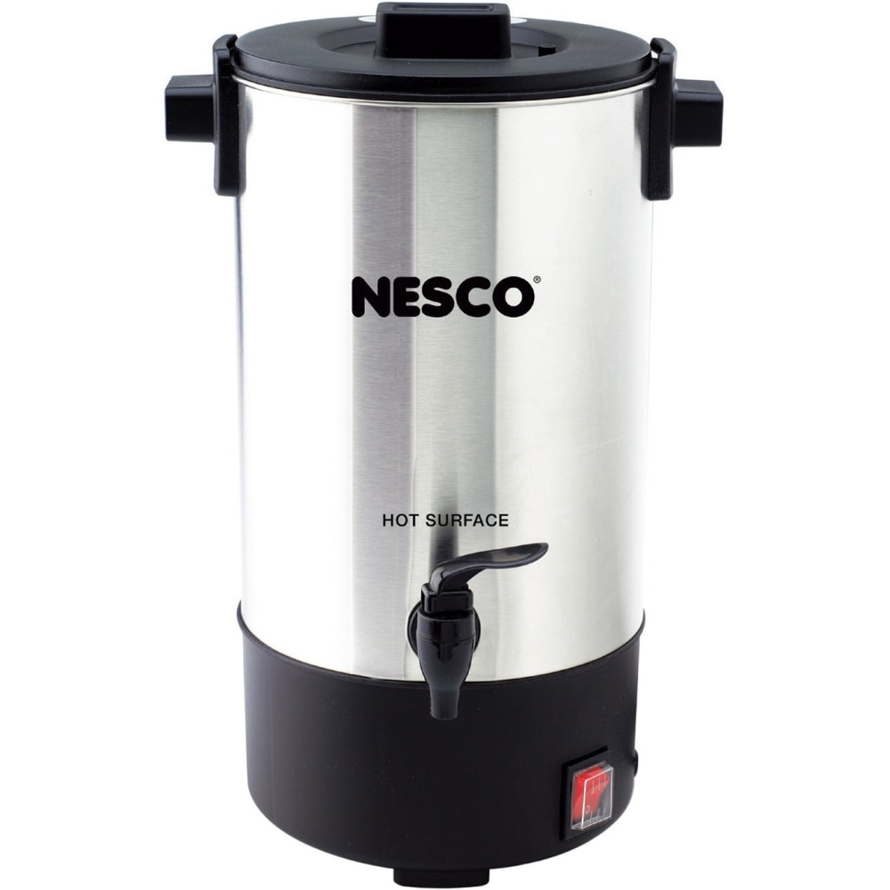 Nesco 25-Cup Stainless Steel Coffee Urn, 15-1/4in x 9in, Silver MPN:CU-25