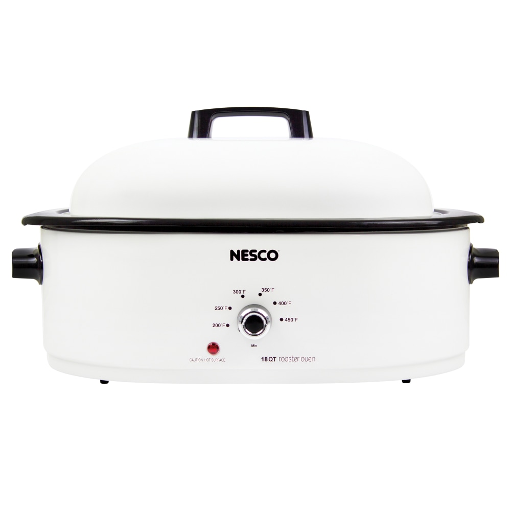 NESCO 18-Qt 1, 450-Watt Portable Slow Cooker With Porcelain Cookwell, White MPN:MWR18-14