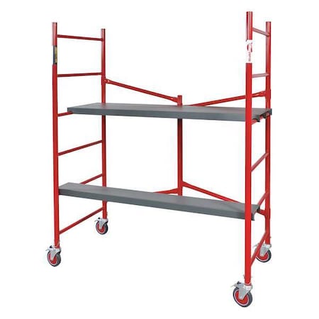 Portable Scaffold, Steel, 1, 000 lb Load Capacity, Adjustable Platform Height MPN:I-BM6S