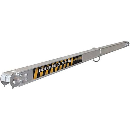 Tie-Off Bar, 10-7/32 ft.L, Aluminum, Steel MPN:M-BAA10