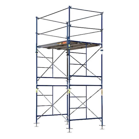 Scaffold Tower, 10 ft H, 84 in W, 57 in D, Steel, 2, 500 lb Load Capacity MPN:M-MFT5710-A