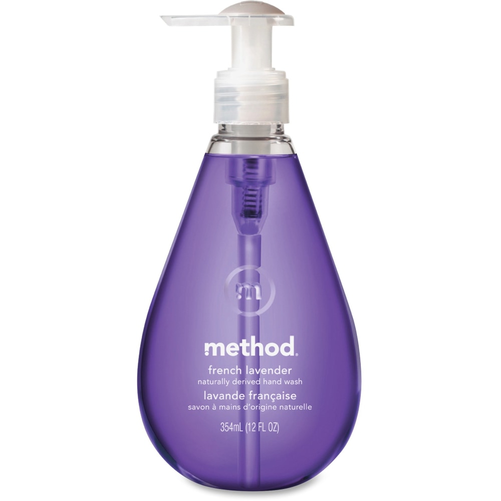 Method French Lavender Gel Hand Wash - French Lavender Scent - 12 oz - Pump Bottle Dispenser - Bacteria Remover - Hand - Lavender - Triclosan-free, Non-toxic, pH Balanced, Anti-irritant - 1 Each (Min Order Qty 11) MPN:1312020050650