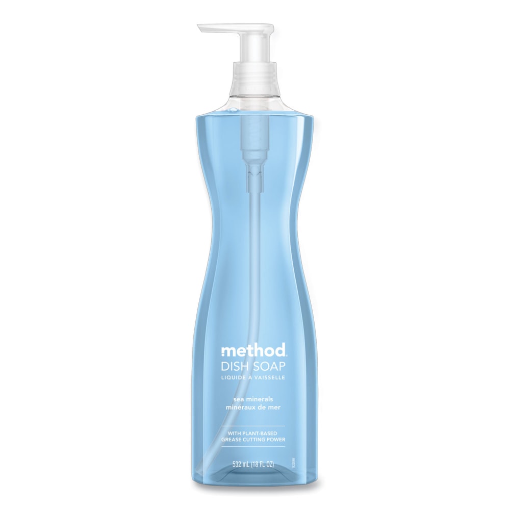 Method Dish Soap Pump, Hour-Glass Bottle Shape, Sea Minerals Scent, 18 oz Pump Bottle, 6/Carton MPN:318972