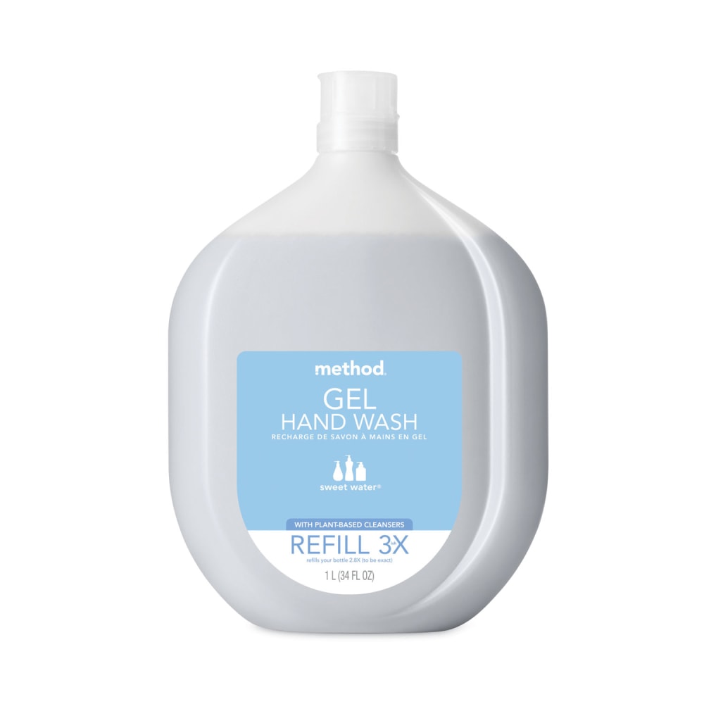 Method Gel Hand Wash Refill Tub, Sweetwater Scent, 34 oz, 4/Carton MPN:378682