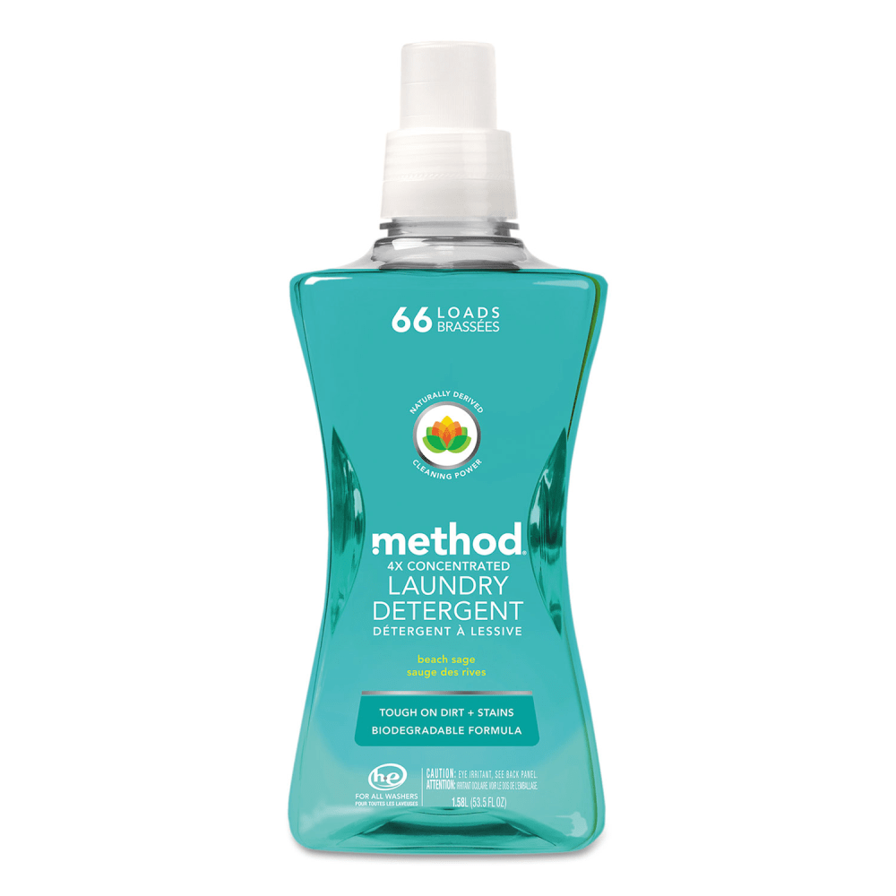 Method 4X Concentrated Laundry Detergent, Beach Sage, 53.5 oz Bottle, 01489 MPN:01489