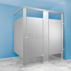 Stainless Steel Bathroom Partition Complete 2 In-Corner Compartment 72