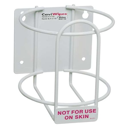 Wall Bracket, White, Metal, Holds Caviwipes MPN:13-1175