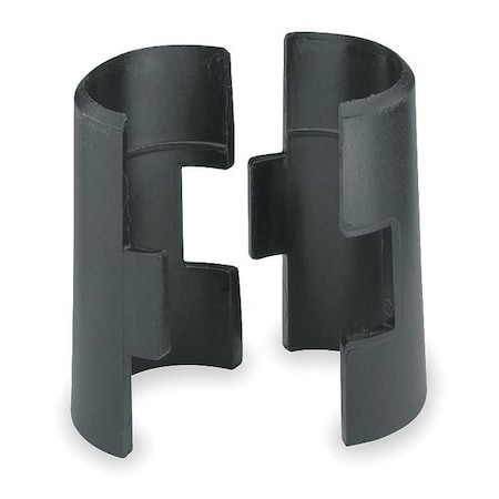 PlstcSpltSlv, 1 .25x1.75x1 1/4in, Blck, PK4 MPN:9985