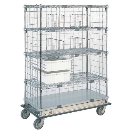 Medical Exchange Cart, Steel, 750 lb Load Capacity, 5 Shelves, 62 in L, 26 in W, 69 in H MPN:ECM56XC