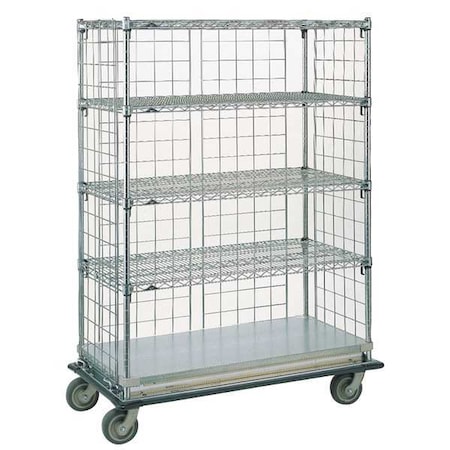 Medical Exchange Cart, Steel, 1, 000 lb Load Capacity, 4 Shelves, 63 1/2 in L, 26 in W, 70 1/2 in H MPN:LXH56C