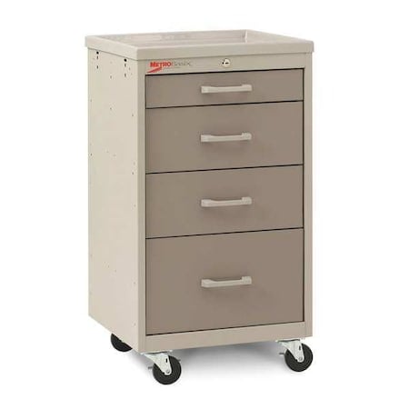 Compact Cart, Steel/Polymer, Lt./Dk.Taupe MPN:MBC1210TL-TP