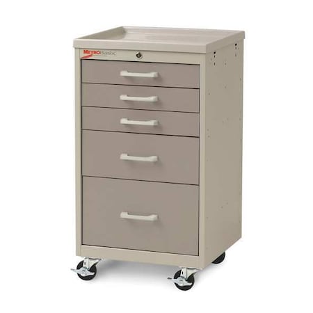 Compact Cart, Steel/Polymer, Lt./Dk.Taupe MPN:MBC3110TL-TP