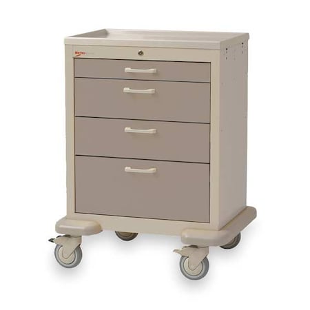 Medical Cart, Steel/Polymer, Lt./Dk.Taupe MPN:MBX1210TL-TP