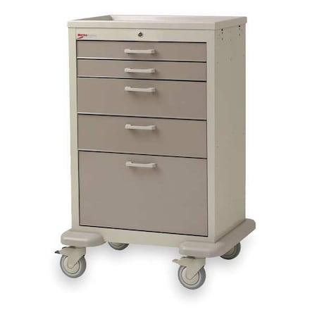Medical Cart, Steel/Polymer, Lt./Dk Taupe MPN:MBX2201TL-TP