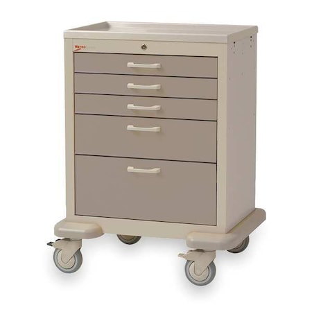 Medical Cart, Steel/Polymer, Lt./Dk.Taupe MPN:MBX3110TL-TP