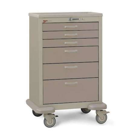 Medical Cart, Steel/Polymer, Lt./Dk.Taupe MPN:MBX3210TL-TP