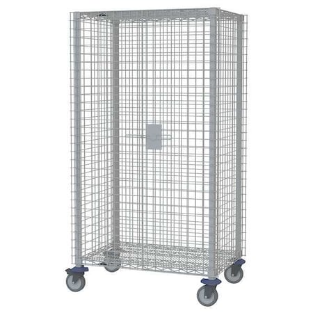 Antimicrobial Wire Security Cart with Adjustable Shelves, 900 lb Capacity, 28 in W x 41 in L x MPN:MQSEC53VE