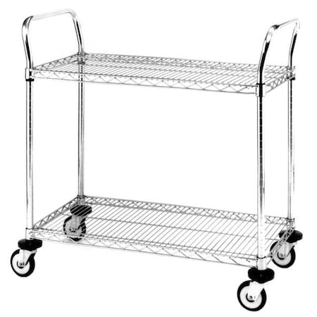 Utility Cart, SS, Wire Shelves, 18Wx36Lx38H MPN:MW606