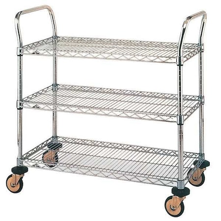 Utility Cart, SS, 32x18x38, 3 Shelf MPN:MW704