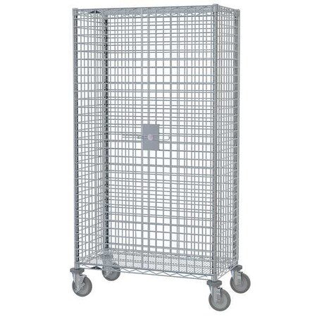 Wire Security Cart with Adjustable Shelves, 900 lb Capacity, 22 in W x 41 in L x 68 in H, 0 Shelves MPN:SEC33ECQ
