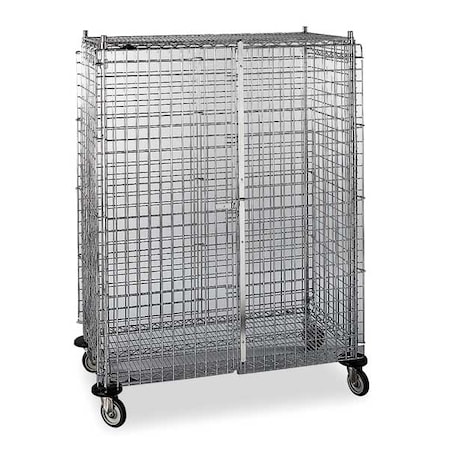 Wire Security Cart with Adjustable Shelves, 900 lb Capacity, 27 1/2 in W x 53 in L x 68 in H MPN:SEC55DC