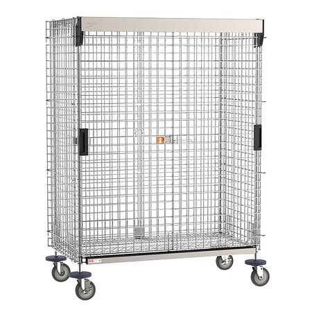 Mobile Security Unit, 900 lb Capacity, 28 1/2 in W x 52 3/4 in L x 67 15/16 in H, 2 Shelves MPN:SEC55EC-SL