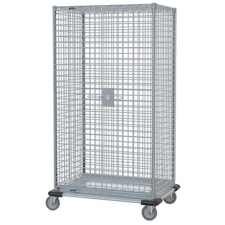 Wire Security Cart with Adjustable Shelves, 900 lb Capacity, 28 in W x 50 1/2 in L x 68 1/2 in H MPN:SEC55LCQ