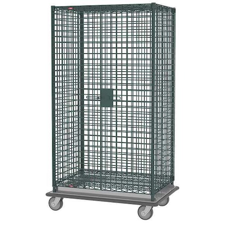 Antimicrobial Wire Security Cart with Adjustable Shelves, 900 lb Capacity, 28 in W x 50 1/2 in L x MPN:SEC55LK3