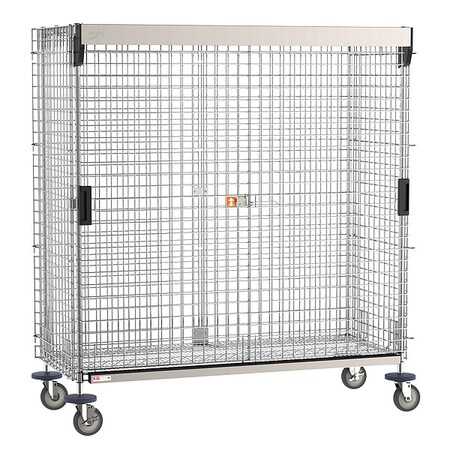 Mobile Security Unit, 900 lb Capacity, 28 1/2 in W x 65 in L x 67 15/16 in H, 2 Shelves MPN:SEC56EC-SL