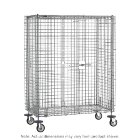 Wire Security Cart with Adjustable Shelves, 900 lb Capacity, 33 1/2 in W x 41 in L x 68 1/2 in H MPN:SEC63EC