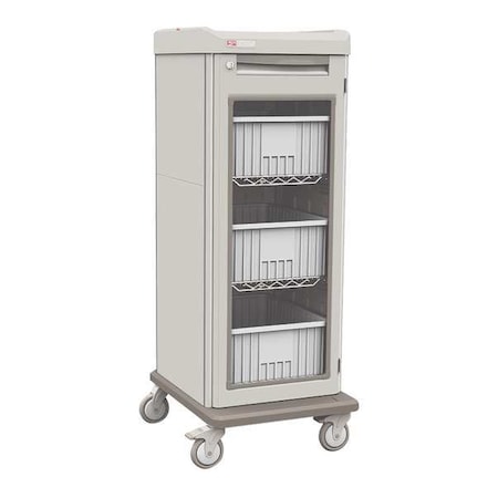 Medical IV Cart, Taupe, w/3 Tote Boxes MPN:SXRSIVSTOR