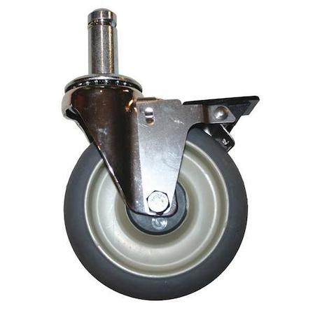 Swivel Stem Caster, w/Brake, Height 5 In MPN:5MDBXA