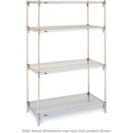 Metro® 4 Shelf Chrome Wire Shelving Unit Starter 72