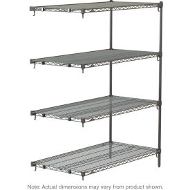 Metro® 4 Shelf Chrome Wire Shelving Unit Add On 48