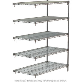 Metro® 5 Shelf Chrome Wire Shelving Unit Add On 60