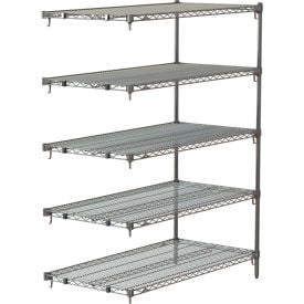 Metro® 5 Shelf Chrome Wire Shelving Unit Add On 48