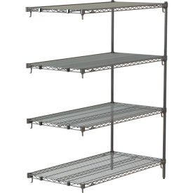 Metro® 4 Shelf Chrome Wire Shelving Unit Add On 48