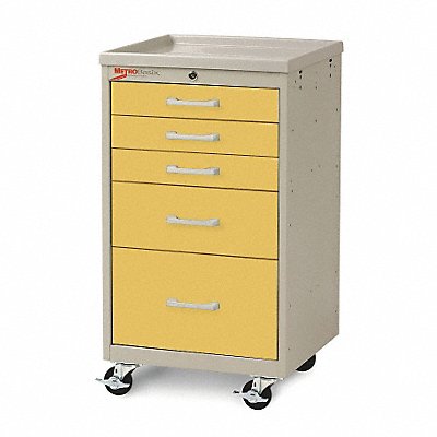 Compact Cart Steel/Polymer Taupe/Yellow MPN:MBC3110TL-YE