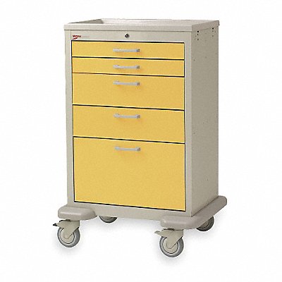 Medical Cart Steel/Polymer Taupe/Yellow MPN:MBX2201TL-YE