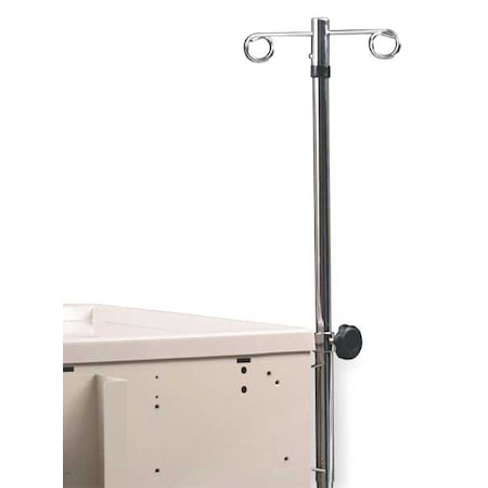 IV Pole, 9 1/2 in W, Silver, Mounting Hardware MPN:MBA667