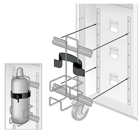 O2 Tank Holder, Low Profile 4In.Dia.Tank MPN:FL234